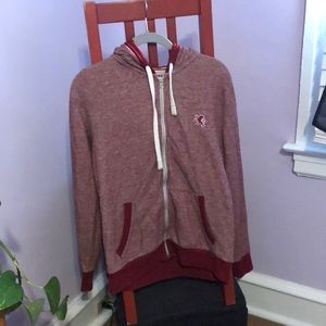 Express red zip-up hoodie